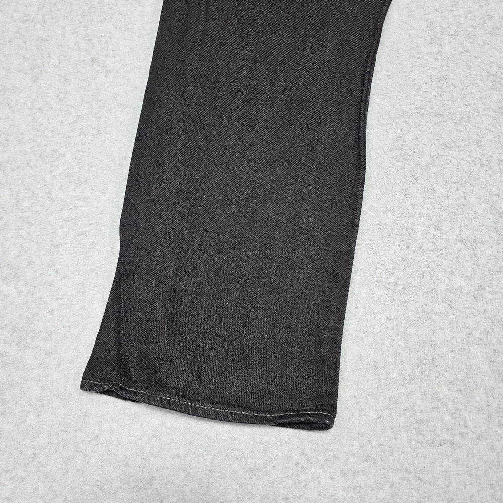 Levis 501 Jeans Mens 38x30 Original Fit Straight Leg Button Fly Black Denim‎